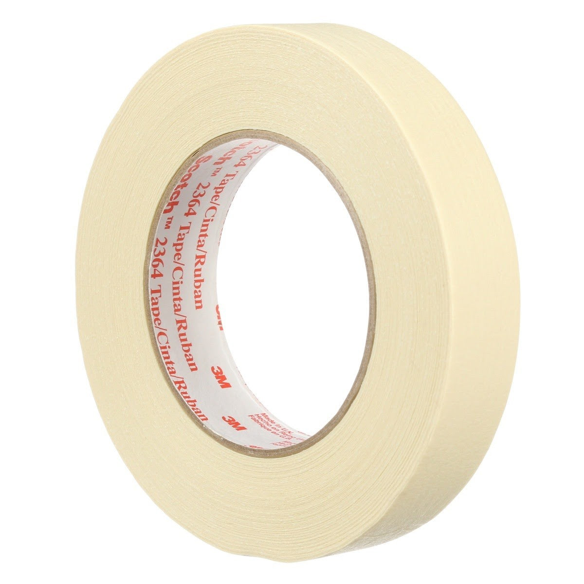 3M 2364 Performance Masking Tape, Tan, 18 mm x 55 m, 6.5 mil (7000088383) (192 Pack)