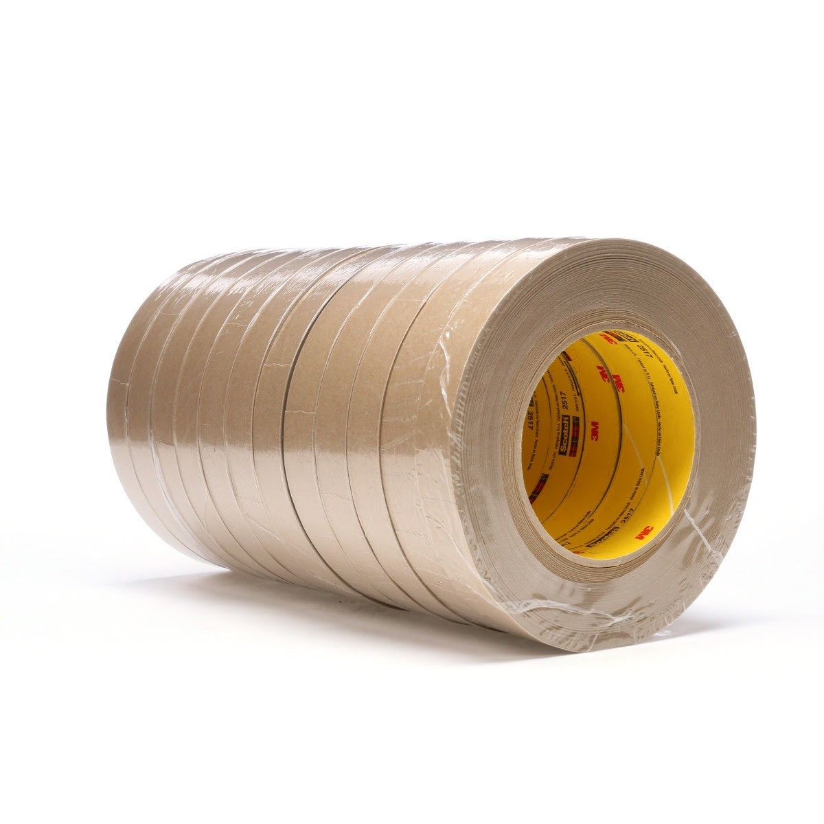 3M 2517 Flatback Tape, Medium Brown, 18 mm x 55 m, 6.5 mil (7000088499) (48 Pack) - 6