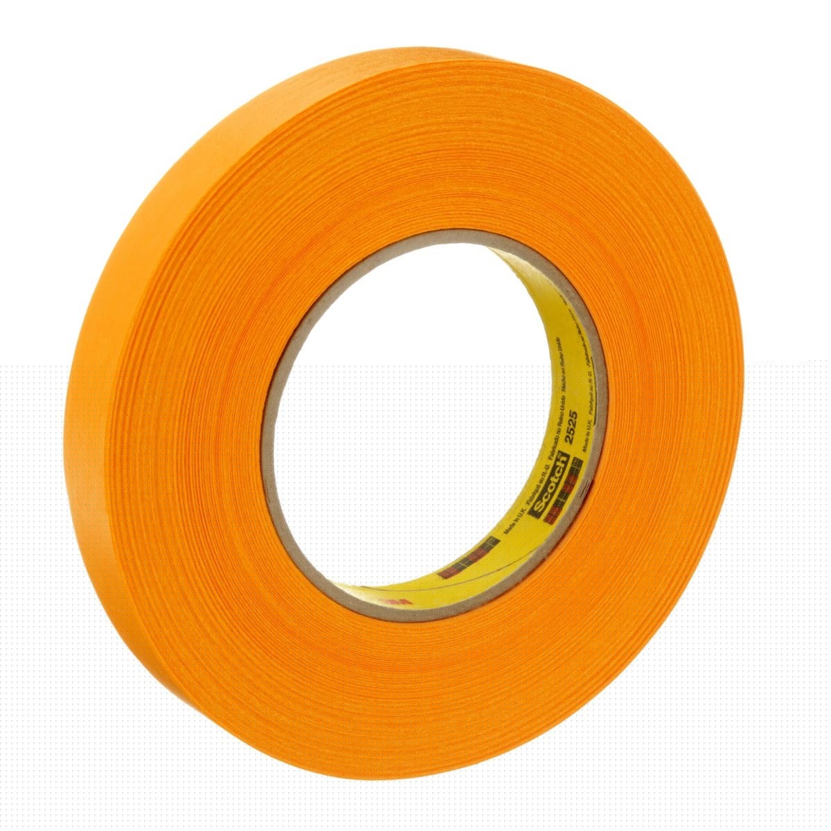 3M 2525 Scotch Performance Flatback Tape, Orange, High Visibility, High Tack, High Temperature, Hand Tearable, 18 mm x 55 m, 9.5 mil (7000088506) (48 Pack)