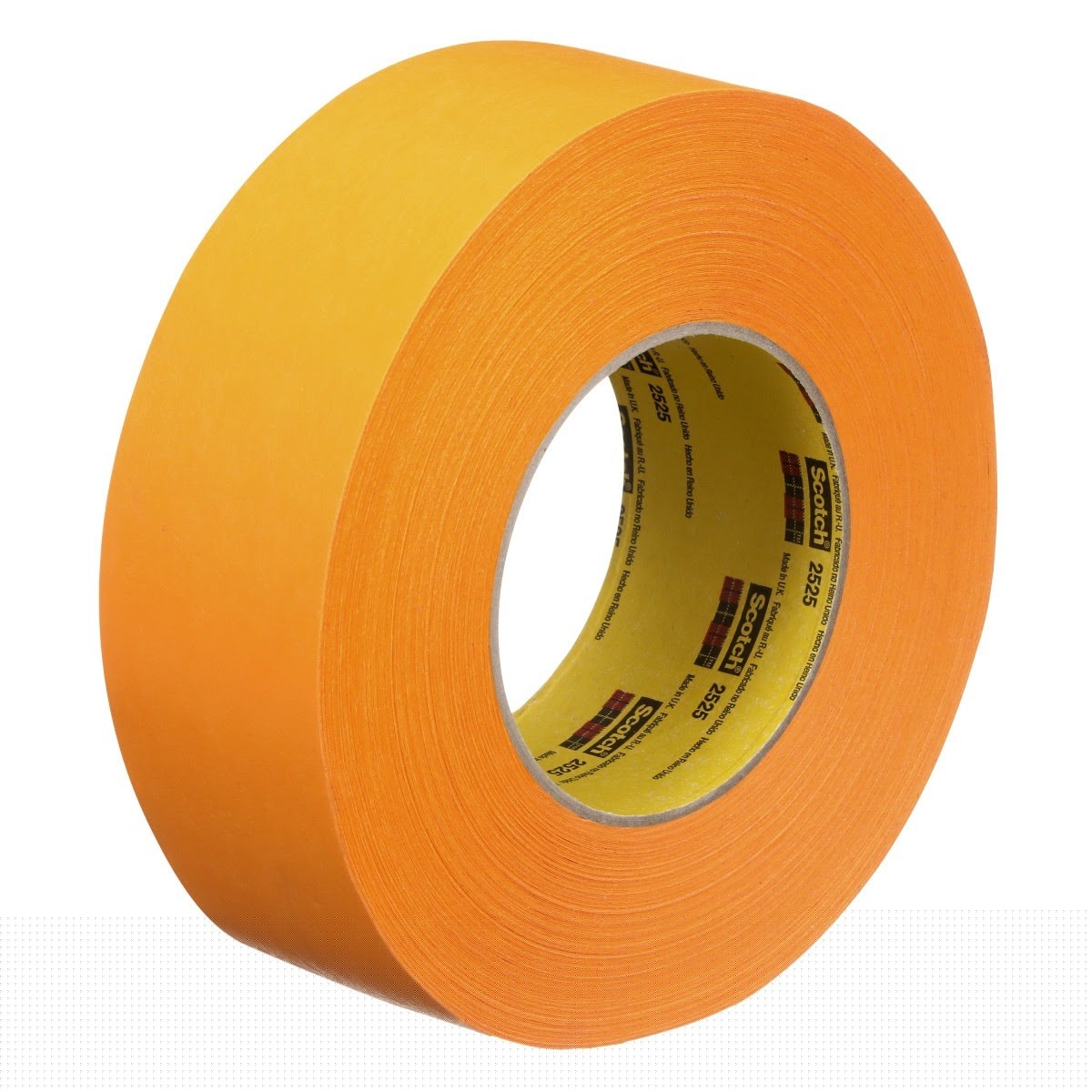 3M 2525 Performance Flatback Tape, Orange, 48 mm x 55 m, 9.5 mil (7000088508) (24 Pack)