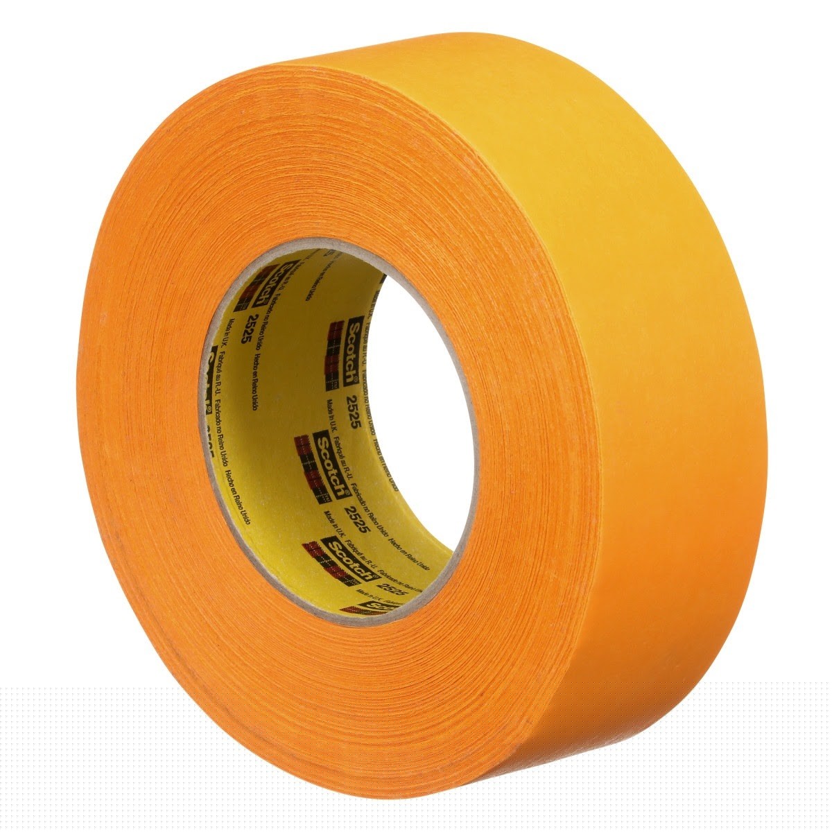 3M 2525 Performance Flatback Tape, Orange, 48 mm x 55 m, 9.5 mil (7000088508) (24 Pack) - 2