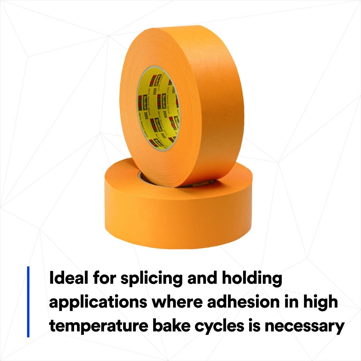 3M 2525 Performance Flatback Tape, Orange, 48 mm x 55 m, 9.5 mil (7000088508) (24 Pack) - 9