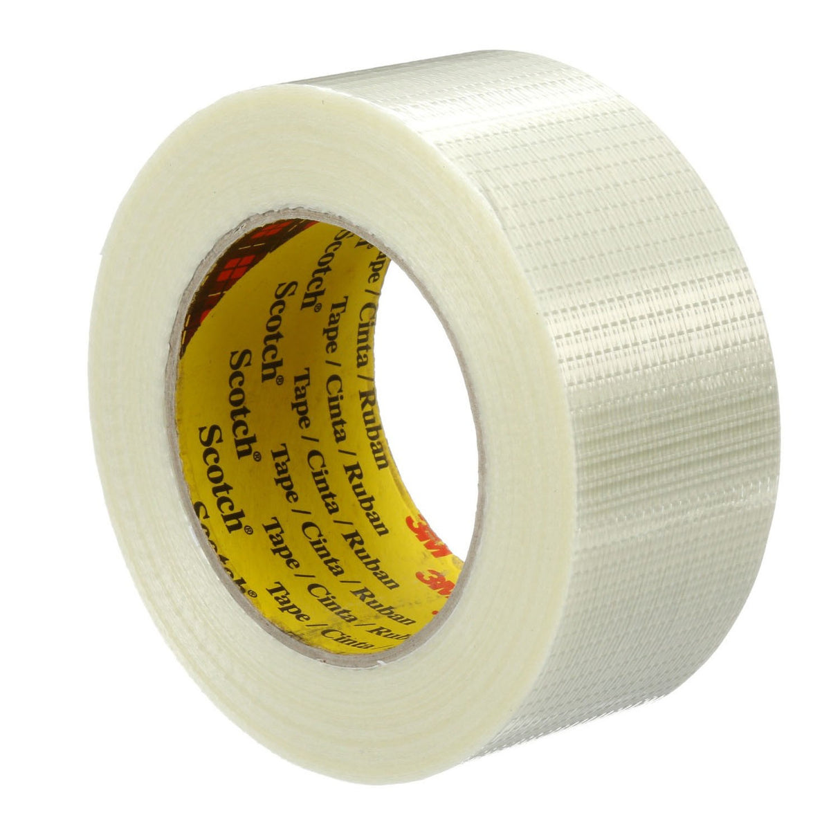 3M 8959 Scotch Bi-Directional Filament Tape, Clear, 50 mm x 50 m, 5.7 mil (7000096086) (18 Pack)