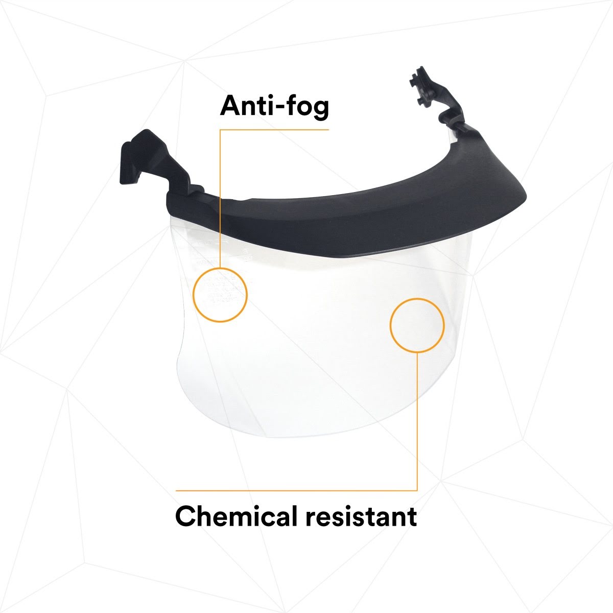 3M V4D-10P PELTOR Clear Acetate MultiVisor Faceshield System with Anti-Fog Coating, Transparent, 11.8 in x 7 in (7000103816) (10 Pack) - 3