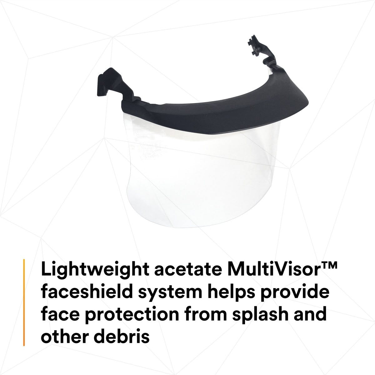 3M V4D-10P PELTOR Clear Acetate MultiVisor Faceshield System with Anti-Fog Coating, Transparent, 11.8 in x 7 in (7000103816) (10 Pack) - 6