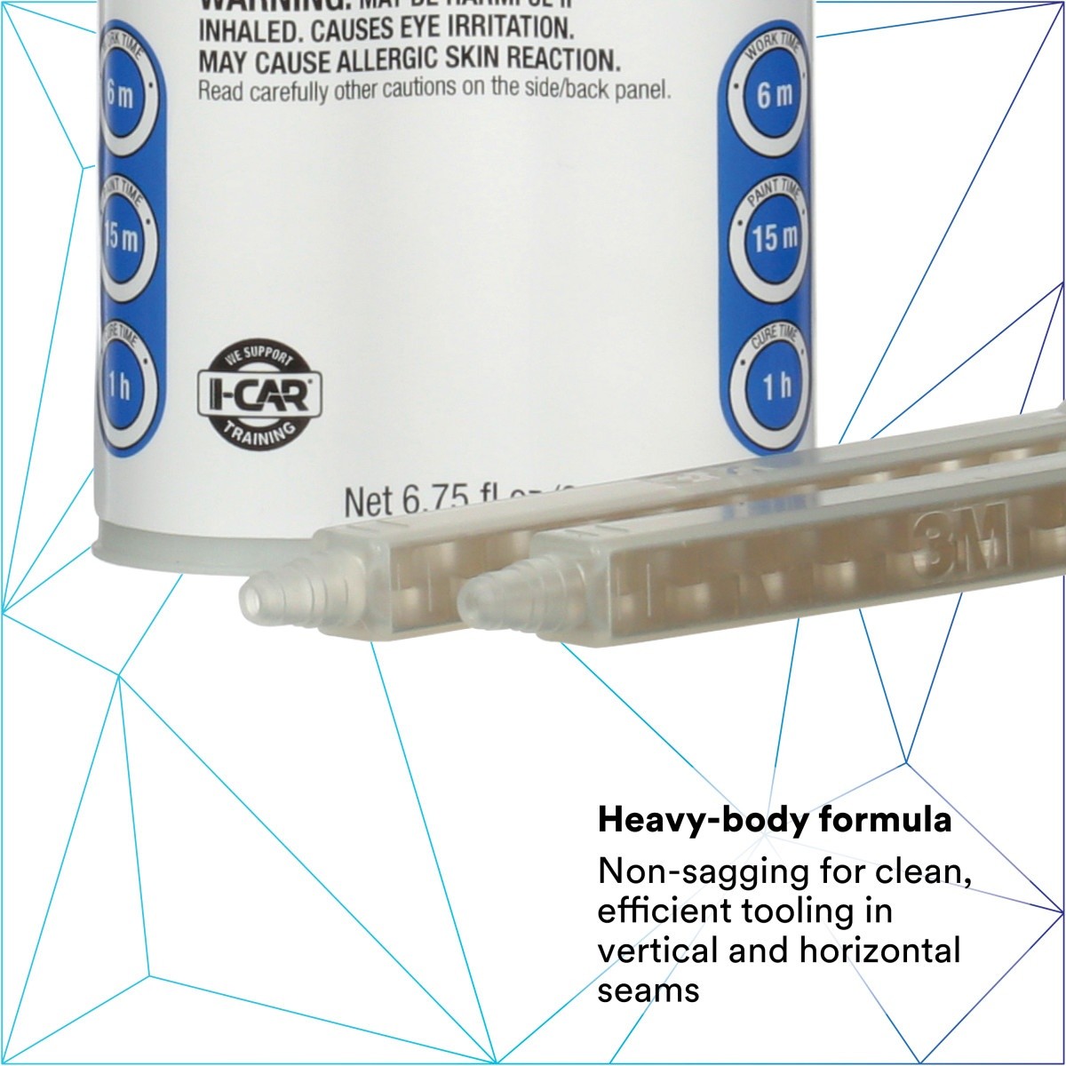 3M Bare-Metal Seam Sealer, Two-Part Self-Mixing Epoxy, Non-Sag, Beige, 200 mL Cartridge (08310) (7000119690) (6 Pack) - 5