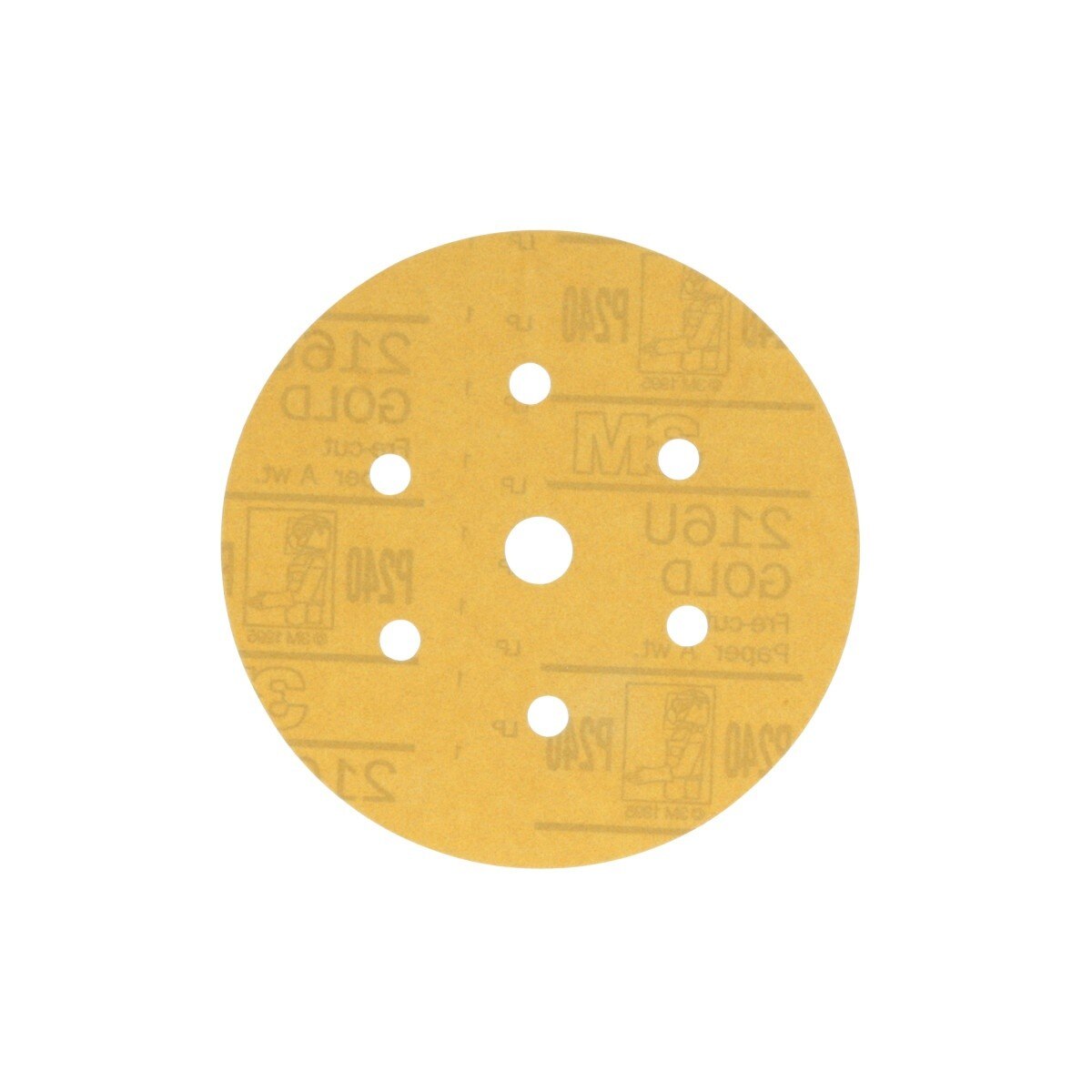 3M 216U 01077 Hookit Gold Disc Dust Free Aluminum Oxide P240 6 in 7 Hole (7000119697) (400 Pack) - 2