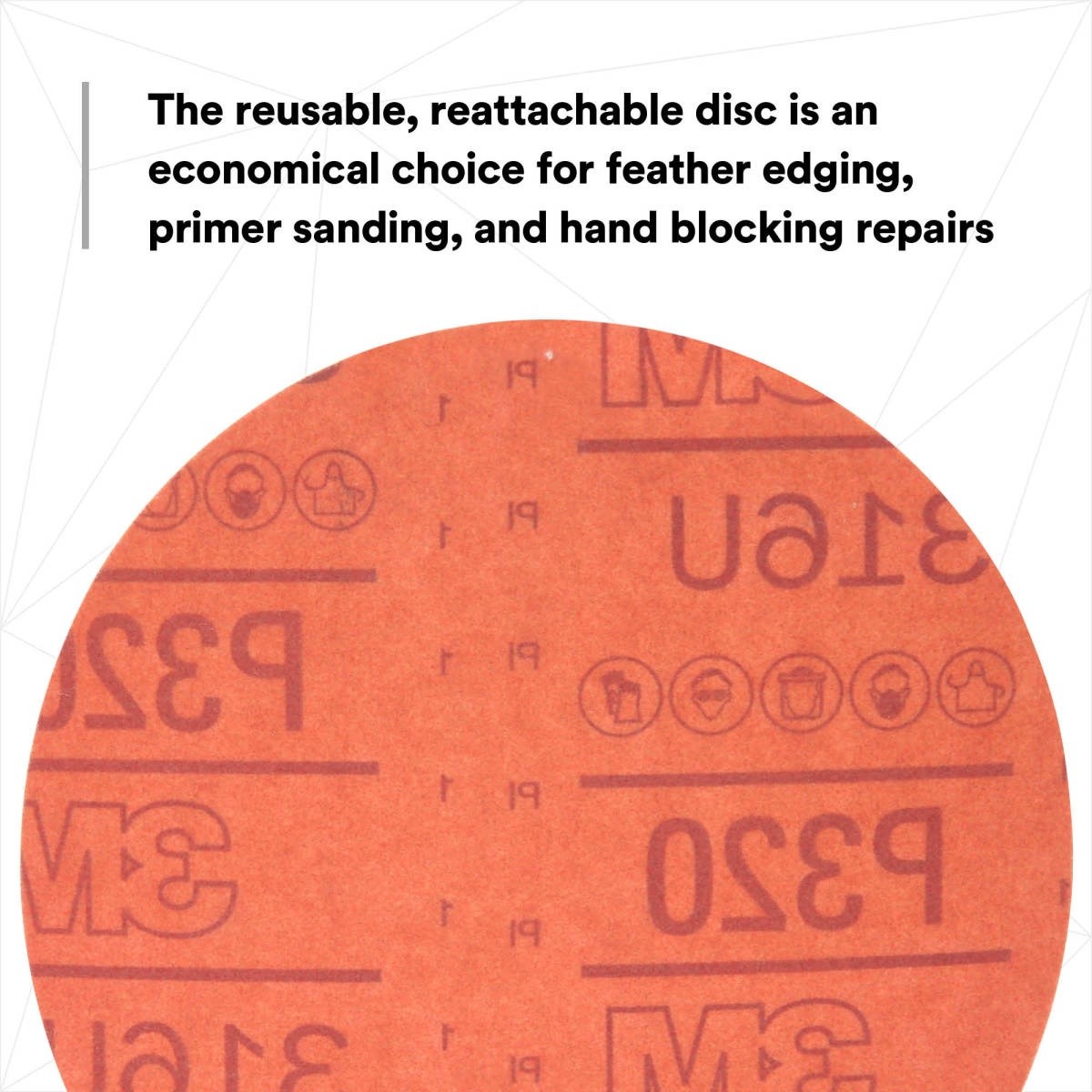 3M 316U 01219 Hookit Red Abrasive Sanding Disc, No Hole, P320, 6 in for Paint Prep (7000119782) (300 Pack) - 5