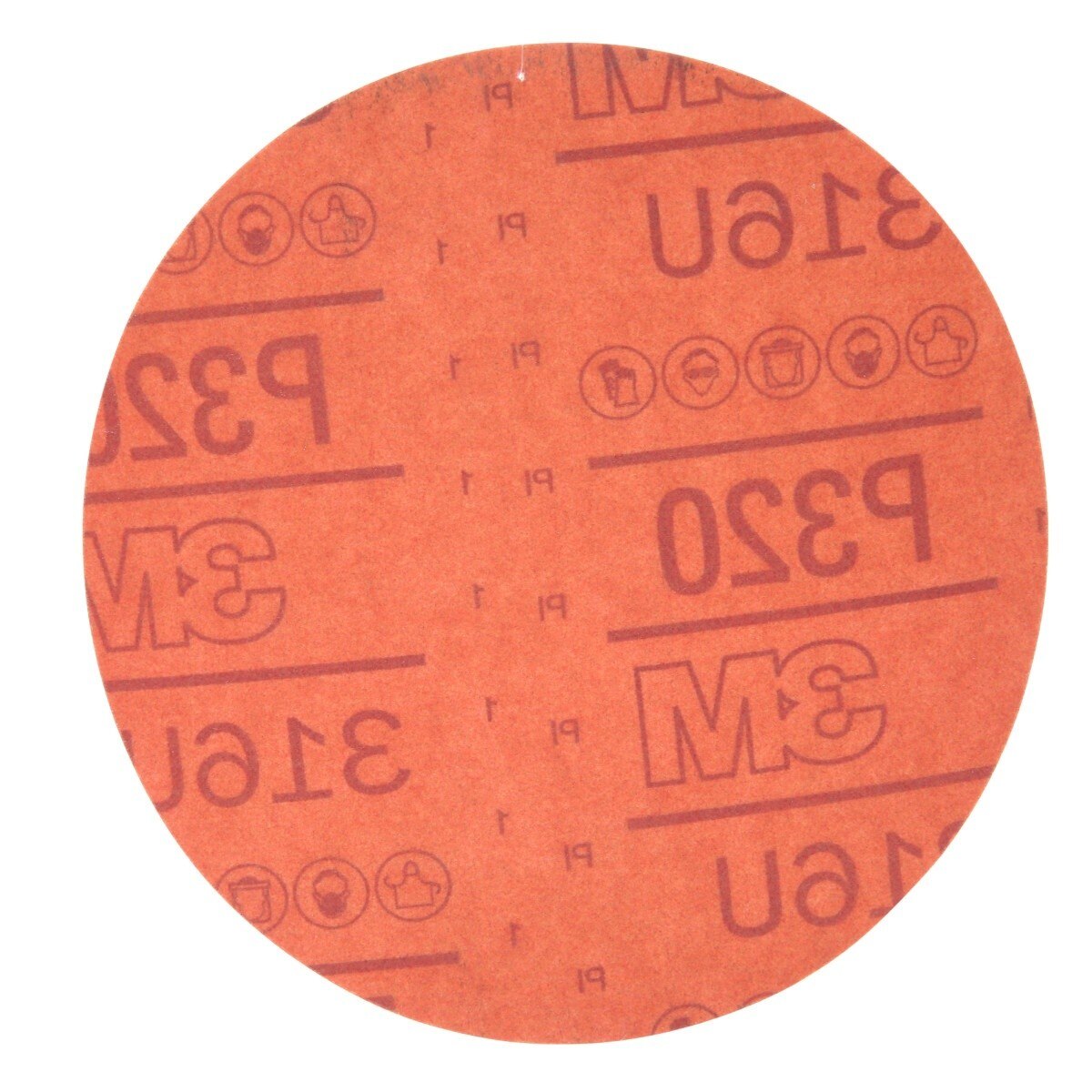 3M 316U 01219 Hookit Red Abrasive Sanding Disc, No Hole, P320, 6 in for Paint Prep (7000119782) (300 Pack) - 8