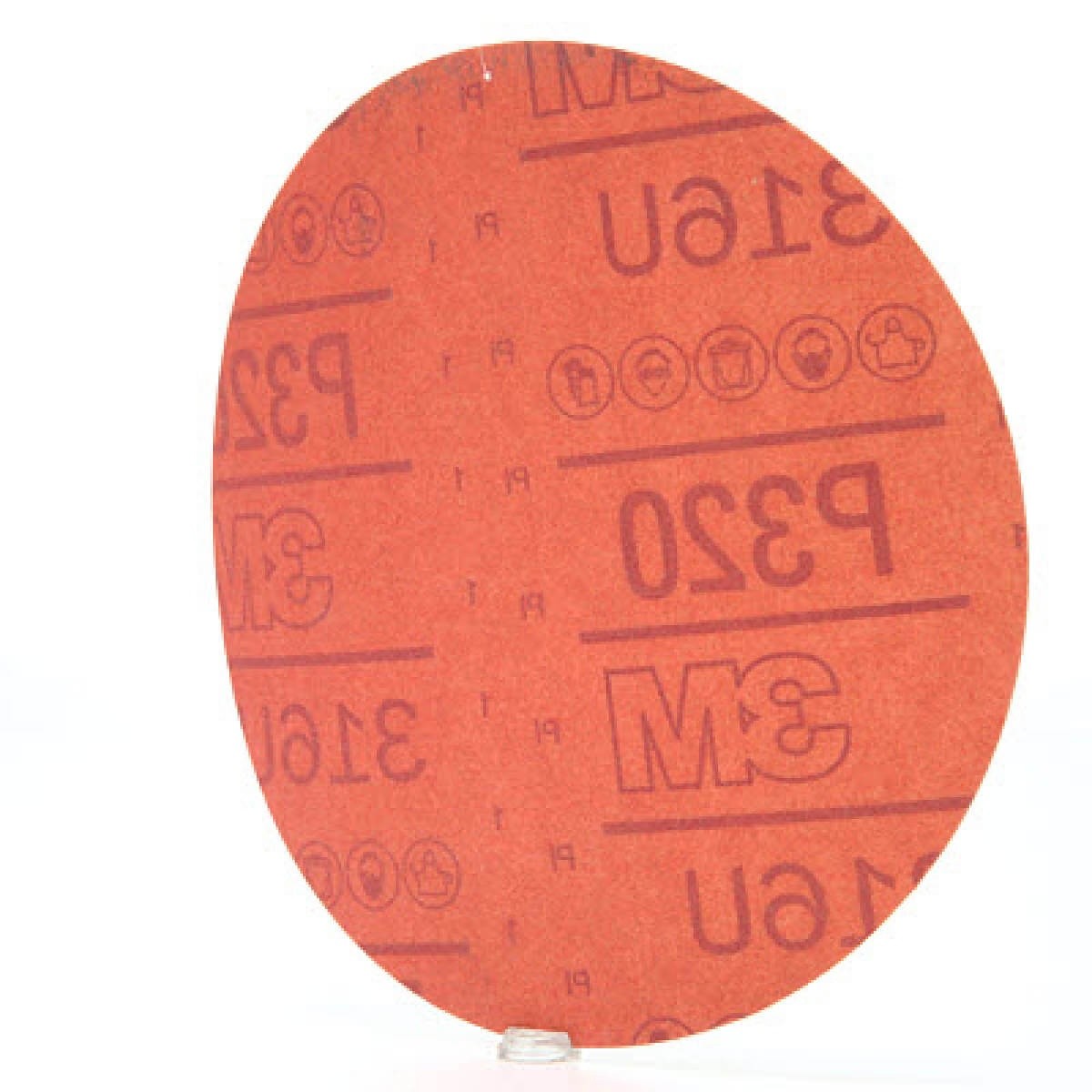 3M 316U 01219 Hookit Red Abrasive Sanding Disc, No Hole, P320, 6 in for Paint Prep (7000119782) (300 Pack) - 9