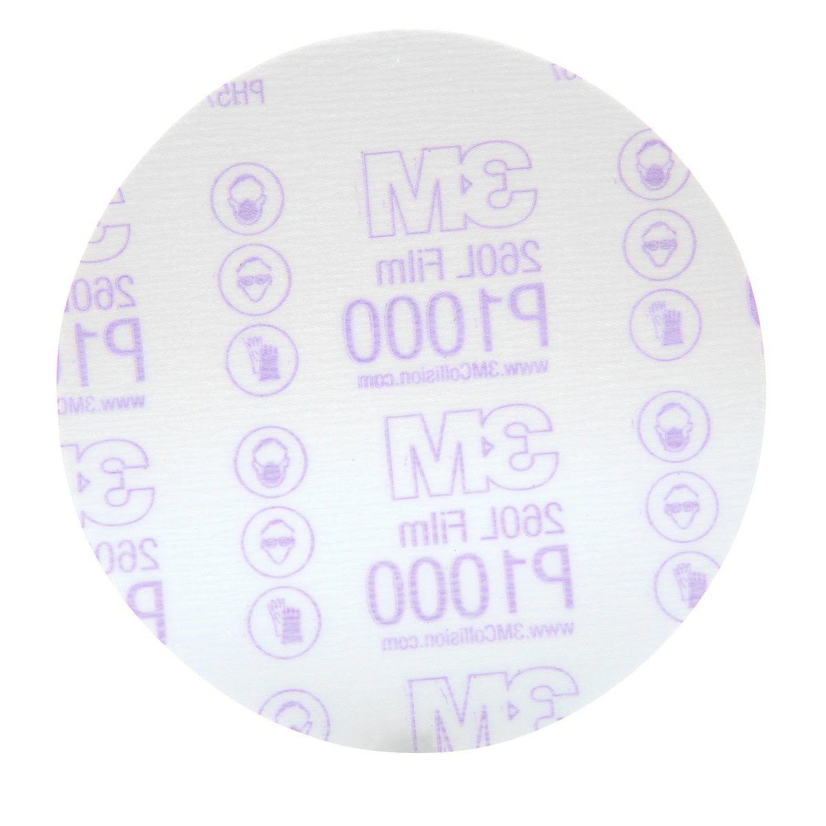 3M 260L 01186 Hookit Red Finishing Film Abrasive Disc, Aluminum Oxide, Polyester Film, P1000, Red, 6 in (7000119792) (100 Pack)