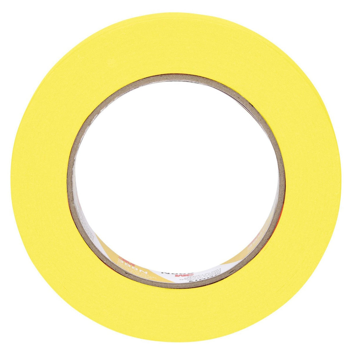 3M 388N 06652 Automotive Refinish Masking Tape, Yellow, Crepe Paper, 18 mm x 55 m, Moisture and Solvent Resistant (7000119815) (48 Pack) - 3