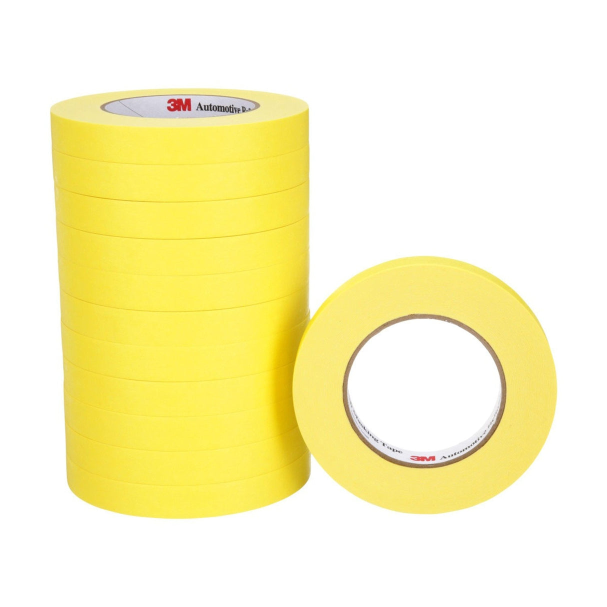 3M 388N 06652 Automotive Refinish Masking Tape, Yellow, Crepe Paper, 18 mm x 55 m, Moisture and Solvent Resistant (7000119815) (48 Pack) - 5