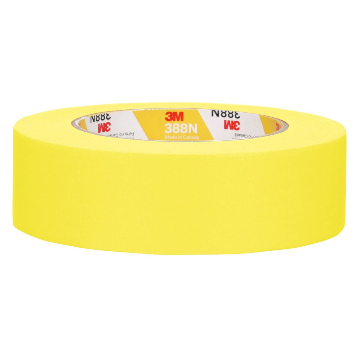 3M 388N 06654 Automotive Refinish Masking Tape, Yellow, Crepe Backing, Moisture and Solvent Resistant, 36 mm x 55 m (7000119817) (24 Pack) - 2