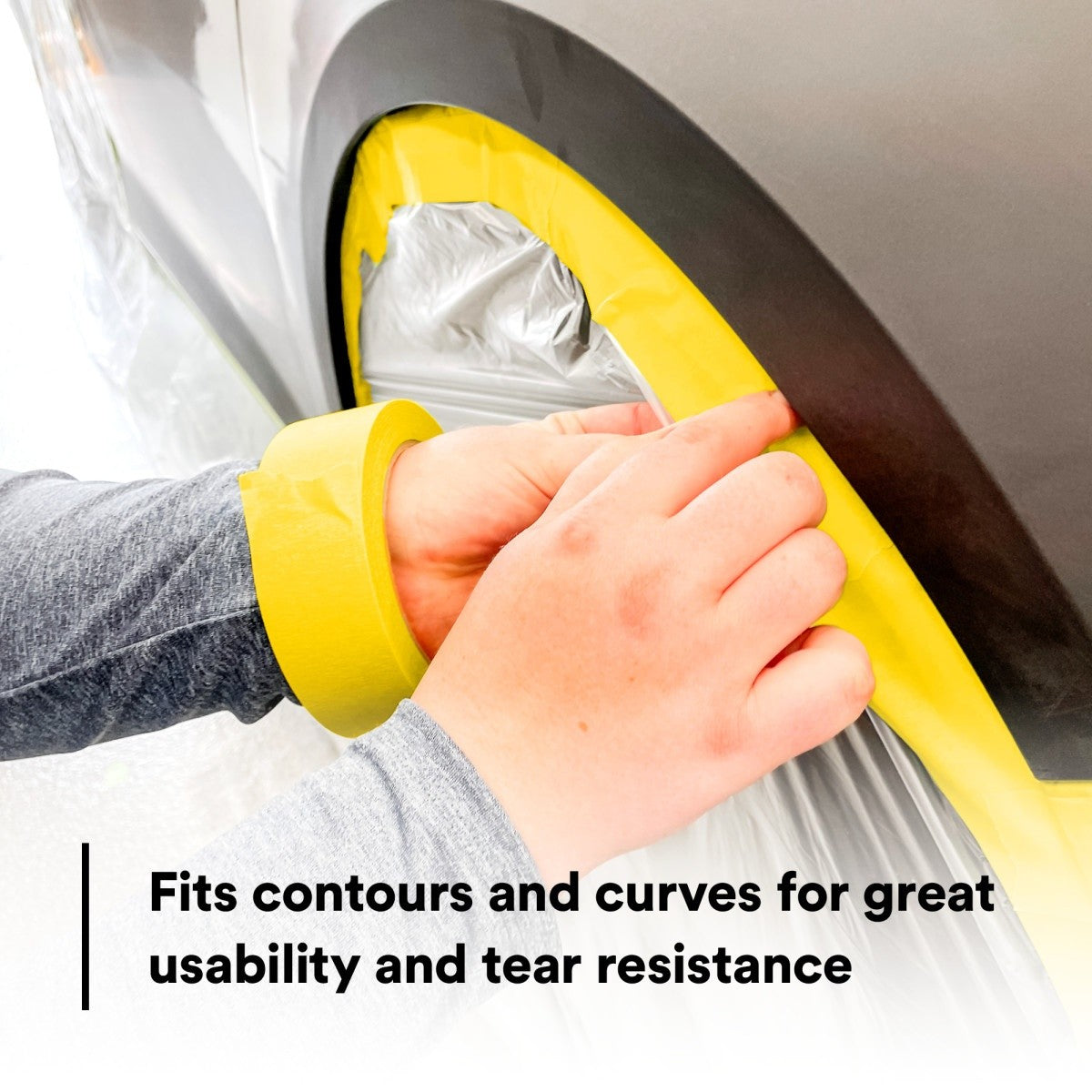 3M 388N Automotive Refinish Masking Tape, Rubber Adhesive, Yellow Crepe Paper Backing, Moisture and Solvent Resistant, 48 mm x 55 m (06656) (7000119819) (24 Pack) - 9