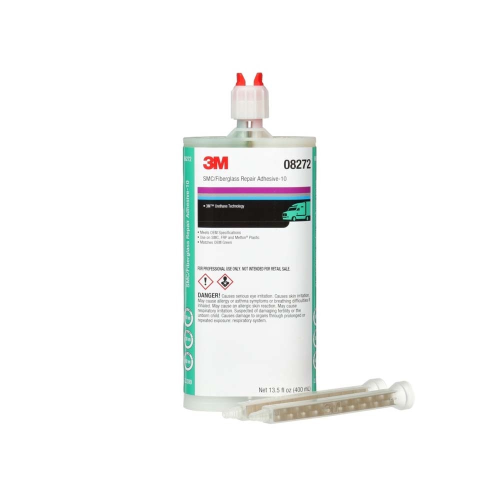 3M 08272 SMC/Fiberglass Repair Adhesive-10, Green, 400 mL Cartridge (7000119844) (6 Pack)