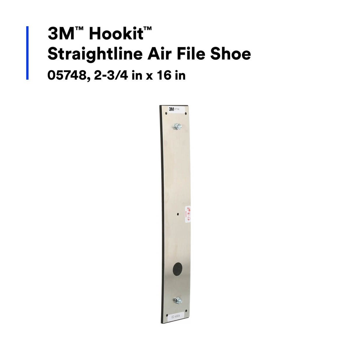 3M 7000119882 Hookit Straightline Air File Shoe Sanding Pad, Hook and Loop, 2-3/4 in x 16 in (05748) (7000119882) (5 Pack) - 6