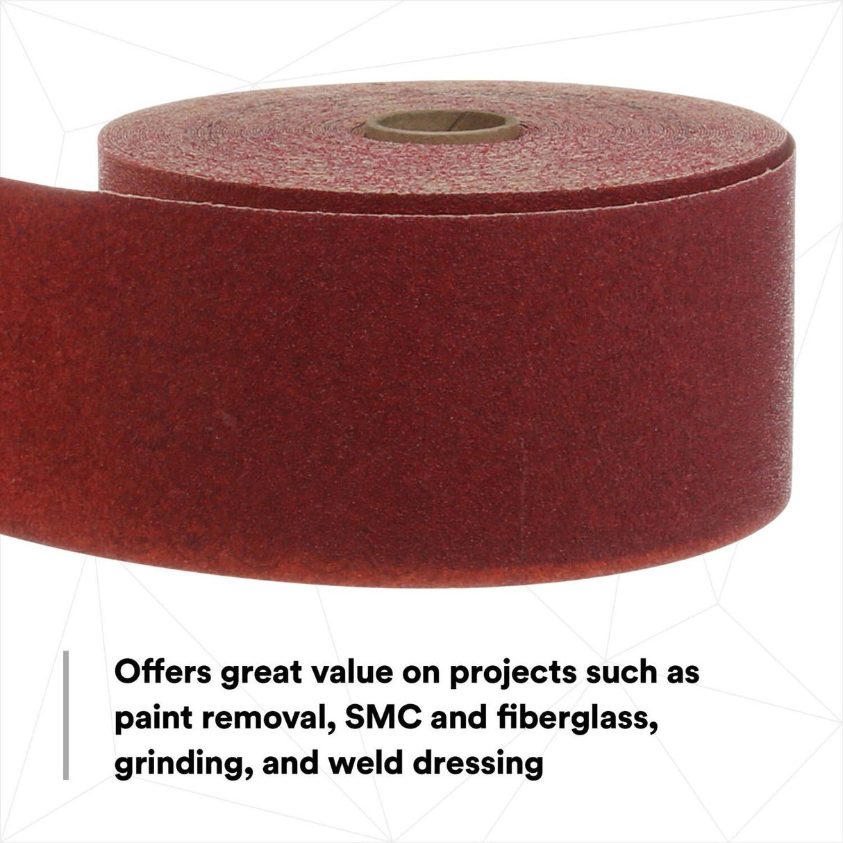 3M 316U Stikit Stikit Red Abrasive Sheet Roll, No Hole, P80, 2-3/4 in x 25 yd, D Weight (01688) (7000119931) (6 Pack) - 7