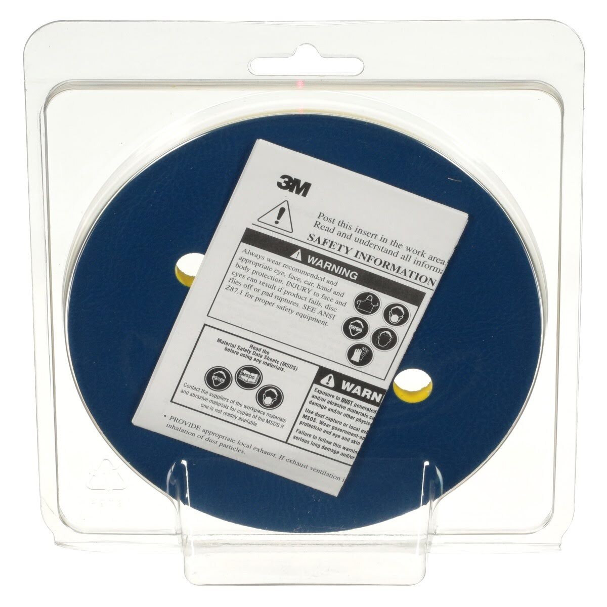 3M 05656 Stikit Low Profile Abrasive Disc Back-up Pad, PSA, Threaded 5/16-24 EXT, Yellow, 6 in, 6 Hole (7000120068) (10 Pack) - 8