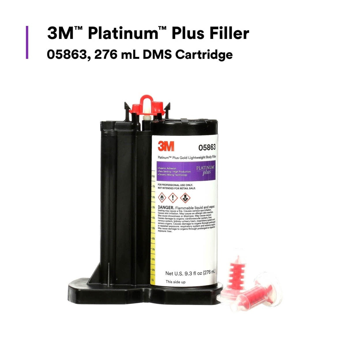3M 05863 Platinum Plus Filler, 276 mL DMS Cartridge (7000120074) (6 Pack) - 2