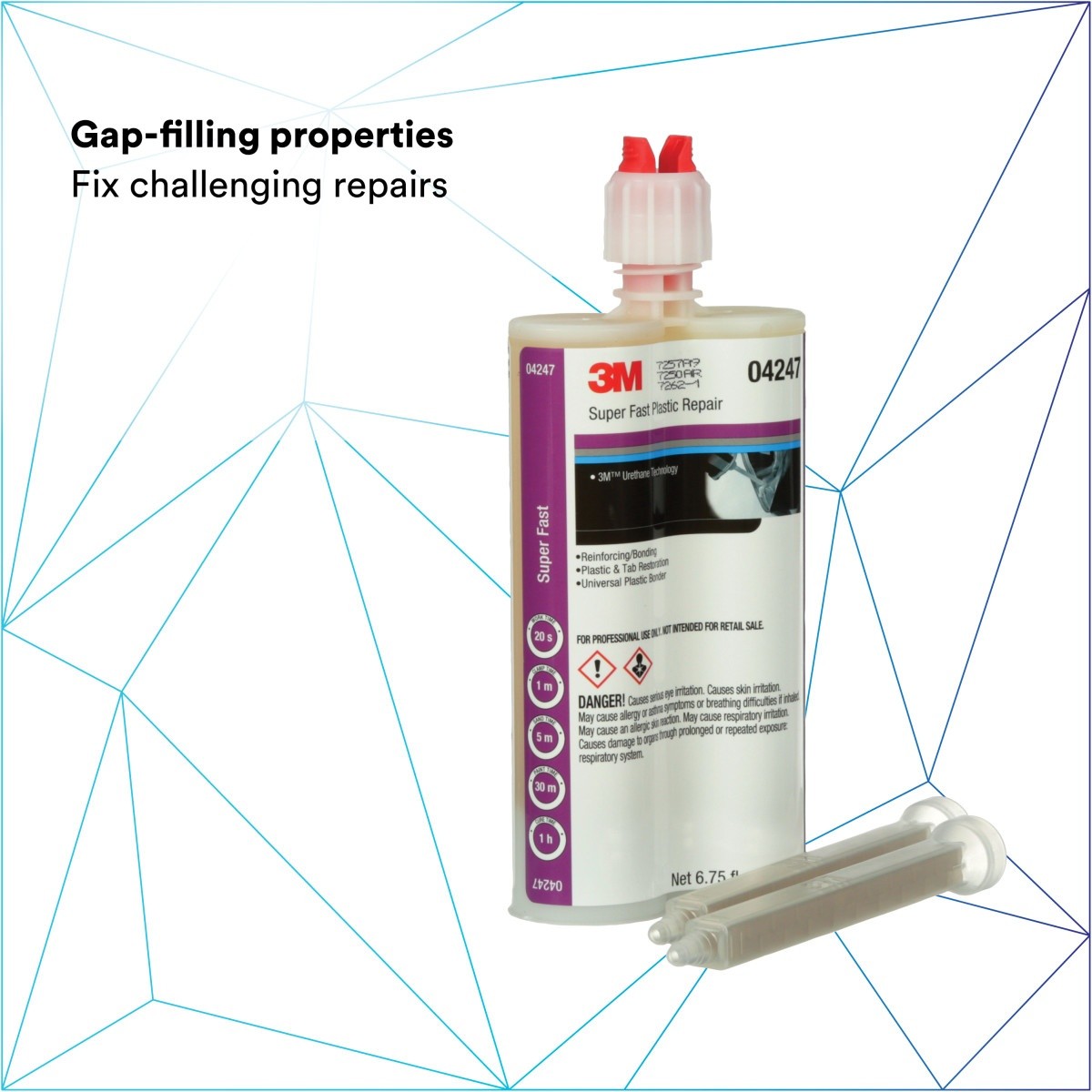 3M 04248 Super Fast Repair Adhesive, Black, 200 mL Cartridge (7000120166) (36 Pack) - 5