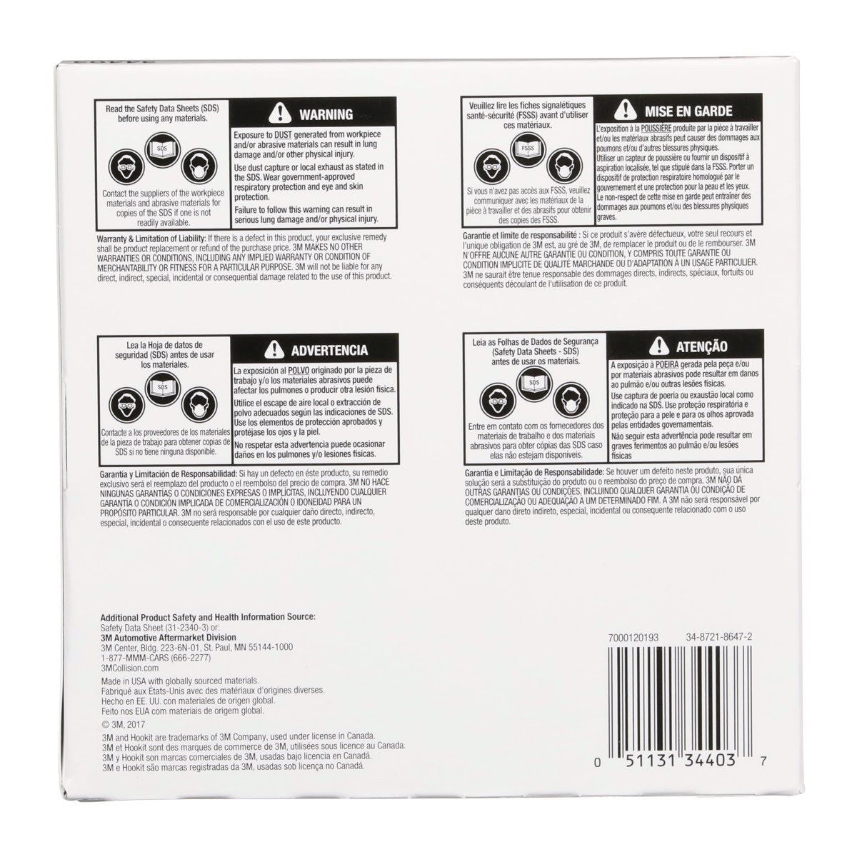 3M 270J 34403 Hookit Flexible Abrasive Disc, Dust Free, P400, Gray, 6 in, Primer Sanding, E coat Sanding (7000120193) (125 Pack) - 9