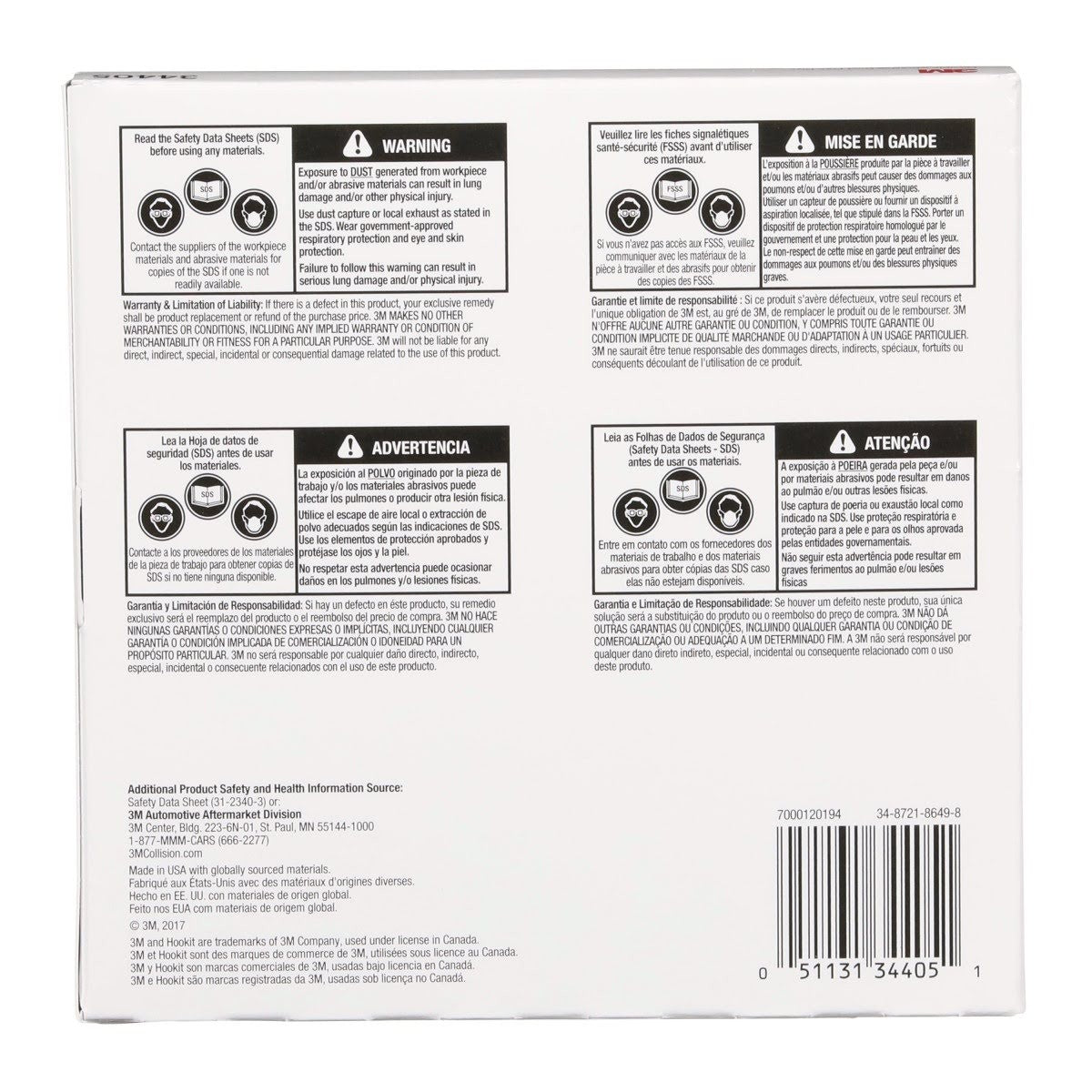3M 270J 34405 Hookit Flexible Abrasive Disc, Dust Free, Aluminum Oxide P600, Gray, 6 in, Primer and Clear Coat Sanding (7000120194) (125 Pack) - 8