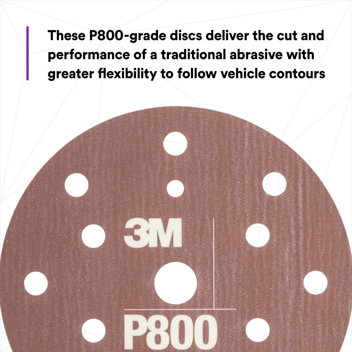 3M 270J 34406 Hookit Flexible Abrasive Disc Dust Free P800 Red 6 in (7000120195) (125 Pack) - 3