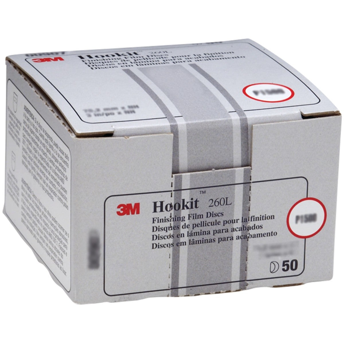 3M 260L 00910 Hookit Finishing Film Abrasive Disc, Aluminum Oxide, P800, White, 3 in (7000120386) (200 Pack) - 4