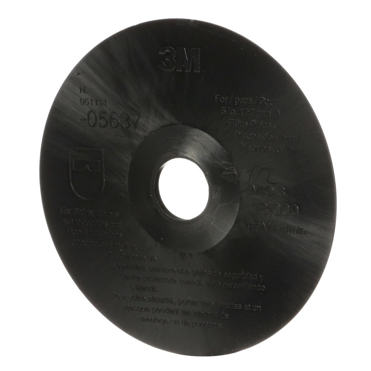 3M 05637 Fibre Disc Backup Pad, 5 in x 7/8 in (7000120462) (10 Pack) - 3