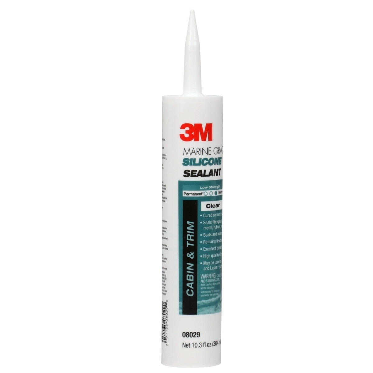 3M MG Sil Marine Grade Silicone Sealant, Clear, 304 mL Cartridge, 10.3 fl oz (08029) (7000120477) (12 Pack) - 2