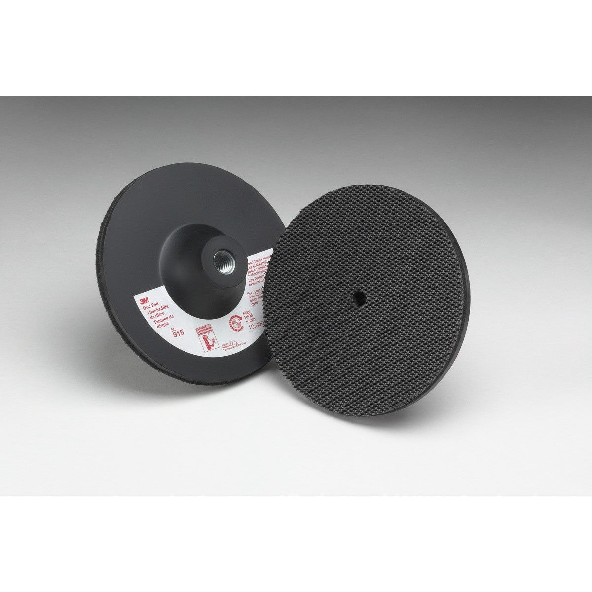 3M 05680 Disc Pad Holder 915 Hook and Loop Back up Pad for Grinding Black 5 in x 1/8 in x 3/8 in x 5/8 in-11 Internal (7000120889)
