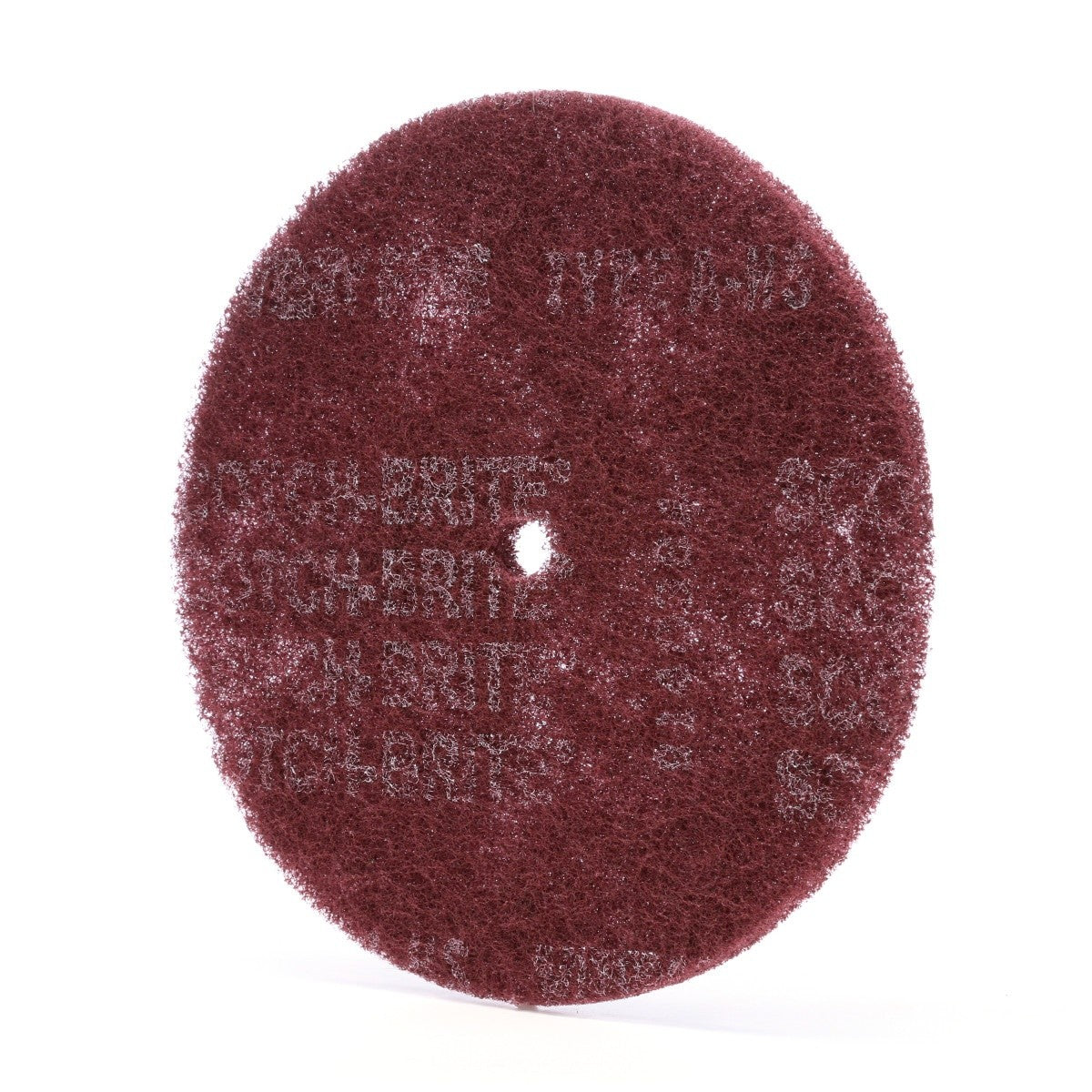 3M Scotch-Brite High Strength Disc, Aluminum Oxide Very Fine, Maroon, 8 in x 1/2 in (7000120989) (20 Pack) - 2