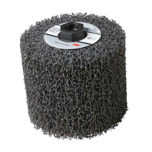 3M CF-MF Scotch-Brite Match and Finish Flap Brush - 5A Extra Coarse Aluminum Oxide - Metal Finishing Brush for Inline Sanders - Quick Change Threaded Attachment - 4.5" x 4" x 5/8-11 Thread (7000121169)
