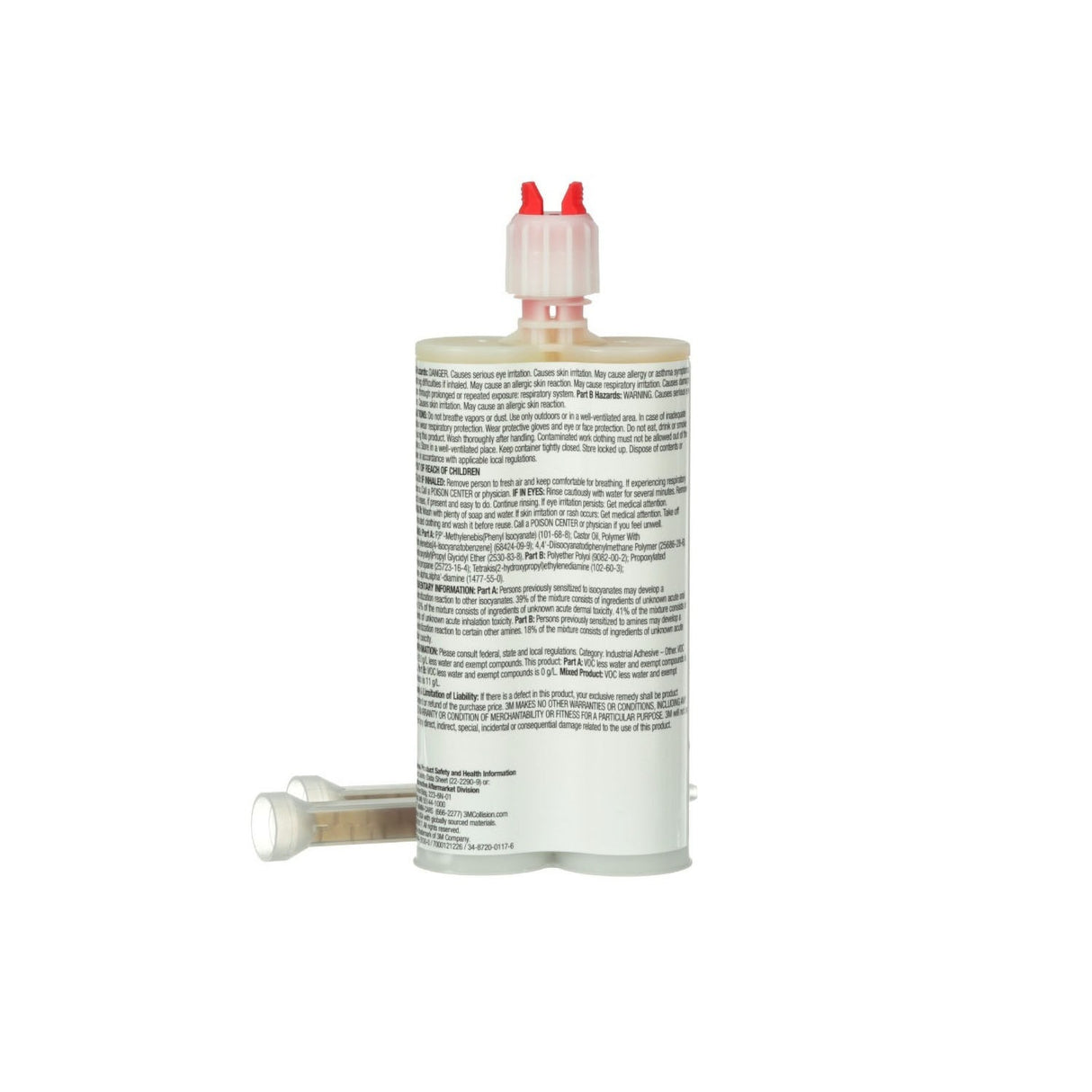 3M 04247 Super Fast Plastic Repair Two-Part Urethane Adhesive, Transparent, 200 mL 6.75 fl oz Cartridge (4247) (7000121226) (6 Pack) - 4