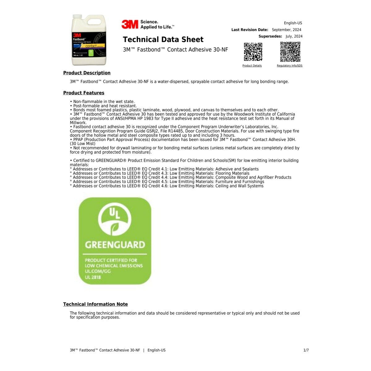 3M 30NF 21183 Contact Adhesive, Neutral, 55 Gallon Open Head Drum, 52 Gallon Net (7000121382) - 10