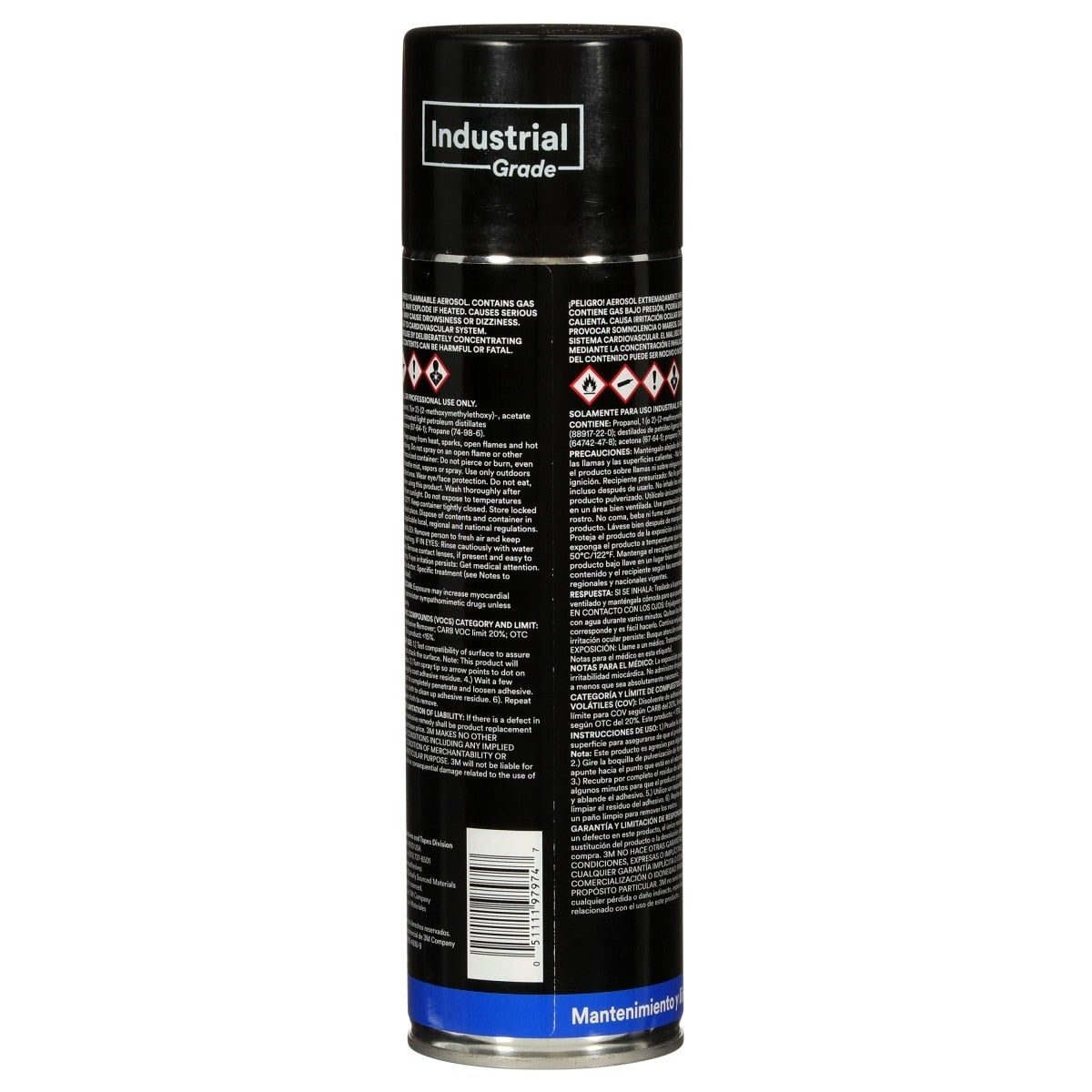 3M ADH REMOVER Adhesive Remover Low VOC 20 Percent Aerosol Can, Transparent, 24 fl oz, Net Wt 18.7 oz (7000121420) (12 Pack) - 4