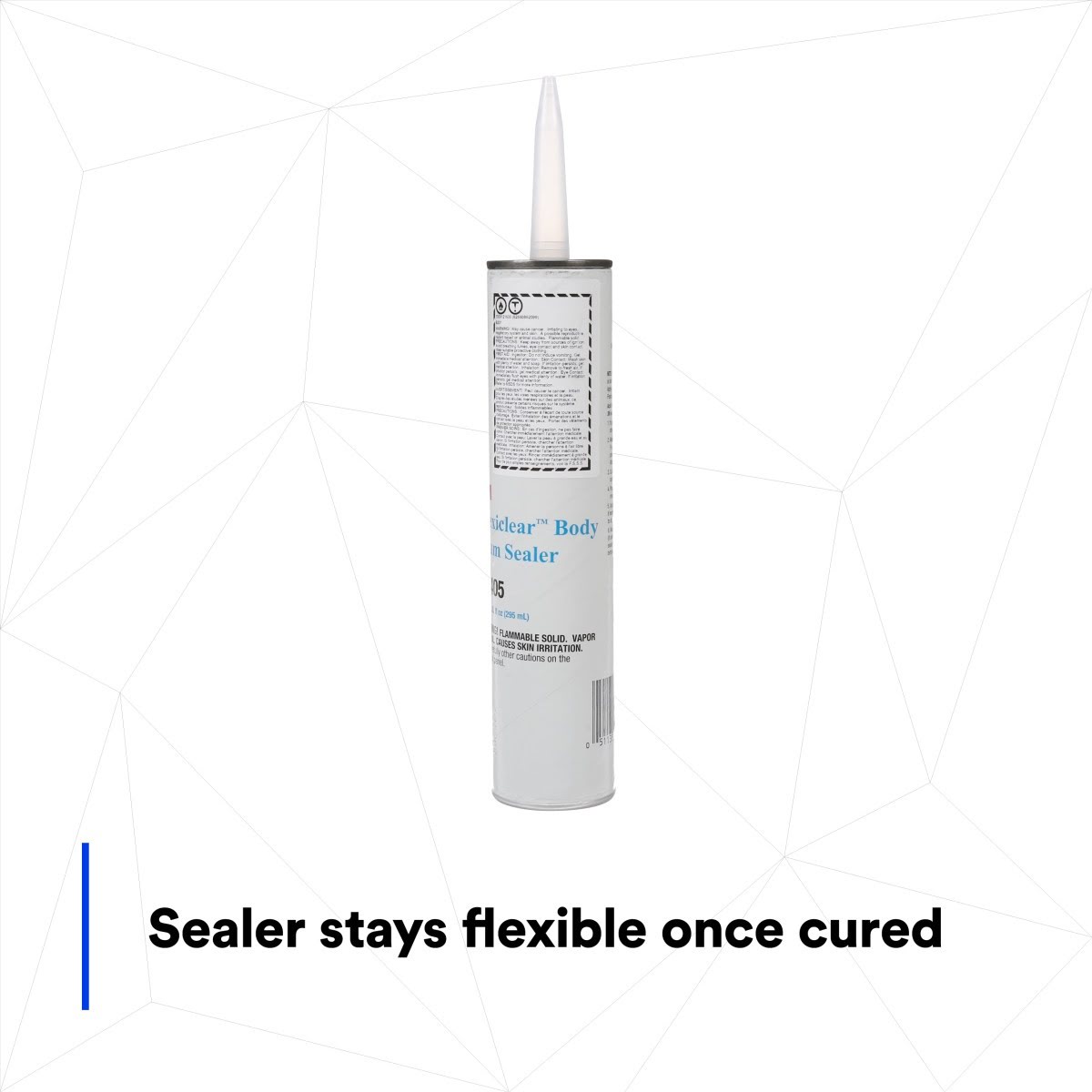 3M Flexiclear Body Seam Sealer, Transparent, 10 fl oz Cartridge (08405) (7000121530) (12 Pack) - 5