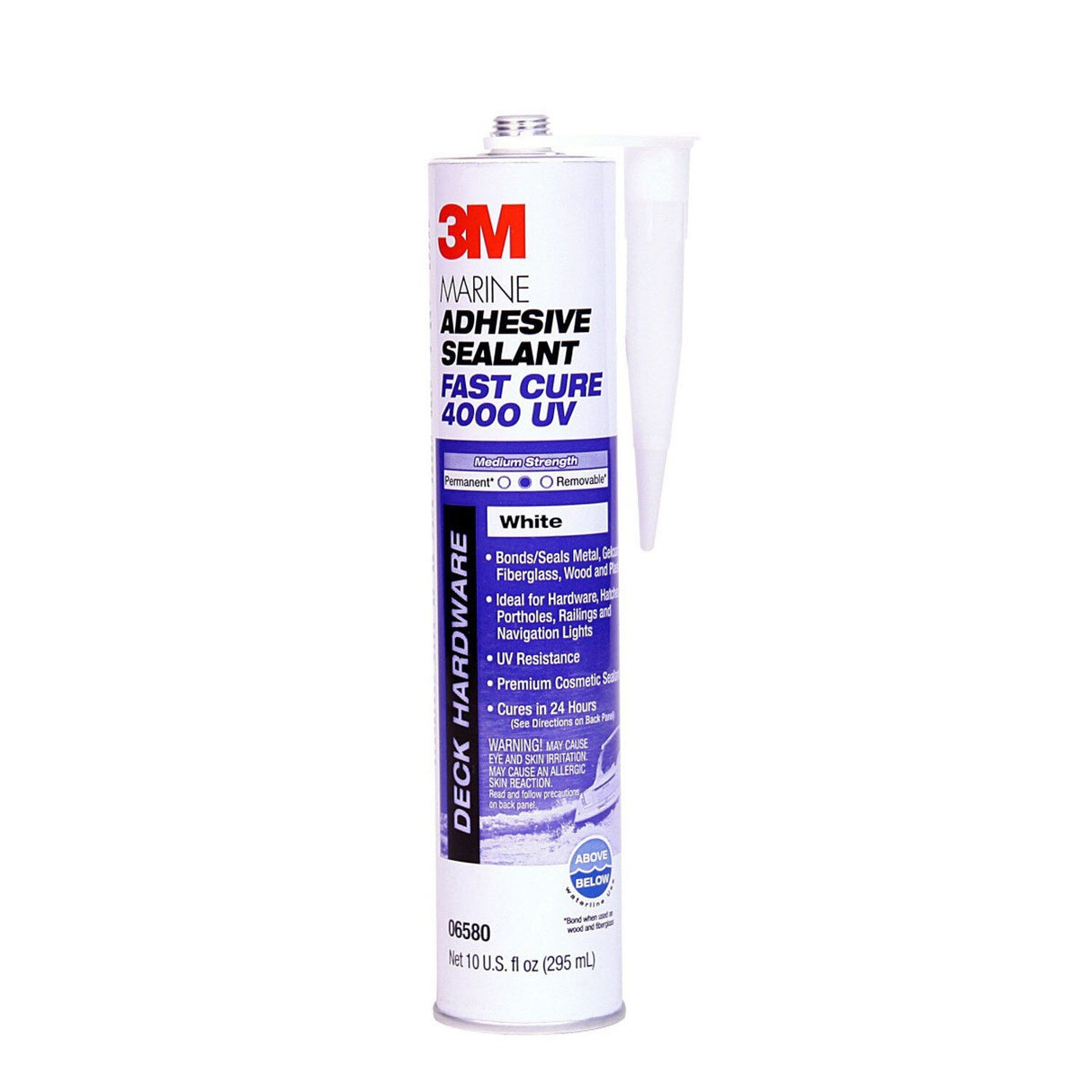 3M 4000 UV Marine Adhesive Sealant White 3 fl oz Tube (5280) (7000121531) (6 Pack) - 2