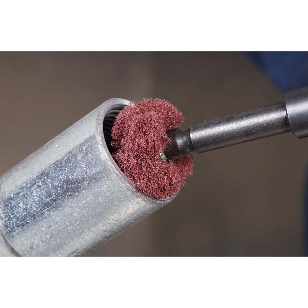 3M 727397 Standard Abrasives Buff and Blend Cross Buff HP, A/O Very Fine, 2 in x 1/2 in x 2 Ply x 8-32 (7000122102) (25 Pack) - 2