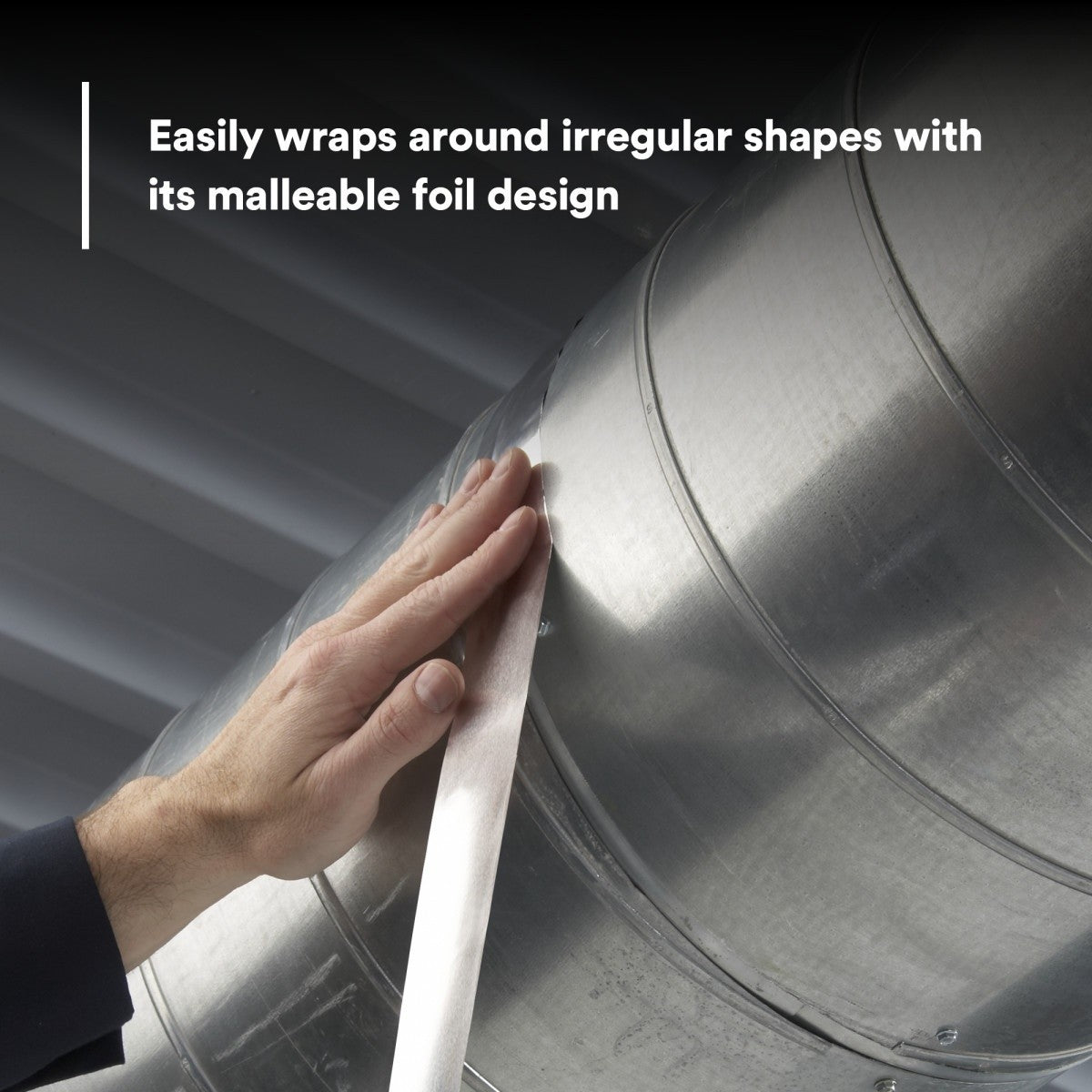 3M 34383 Aluminum Foil Tape, Silver, 2 in x 60 yd, 4.5 mil (7000122329) (24 Pack) - 9