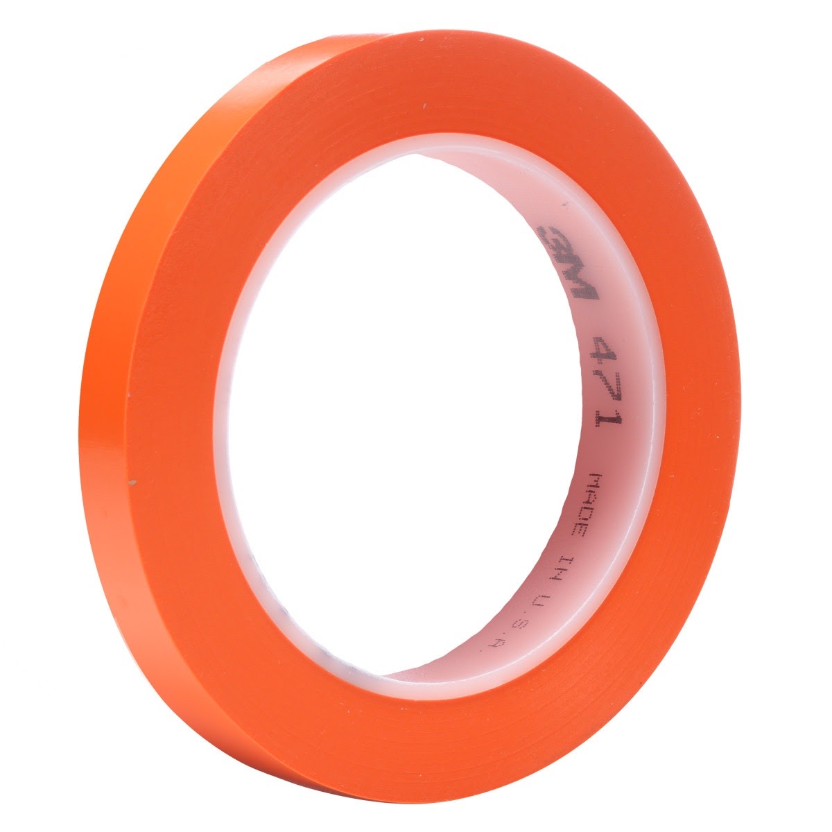 3M 471 Vinyl Tape, Orange, 1/2 in x 36 yd, 5.2 mil (7000123283) (72 Pack)