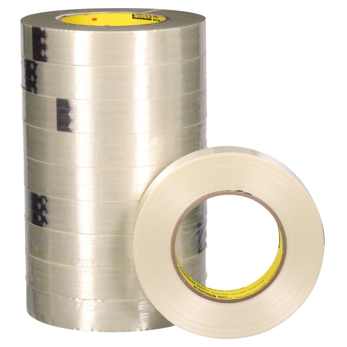 3M 8981 Scotch Filament Tape, Clear, 24 mm x 55 m, 6.6 mil (7000123468) (36 Pack) - 5