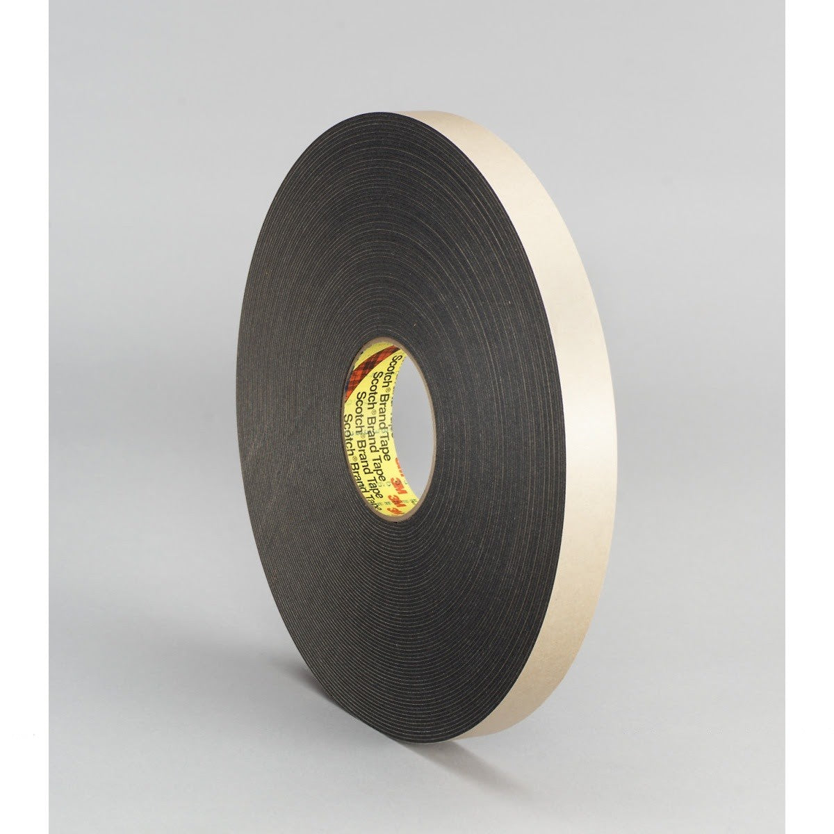3M 4496B Double Coated Polyethylene Foam Tape, Black, 1/2 in x 36 yd, 62 mil (7000123705) (18 Pack)