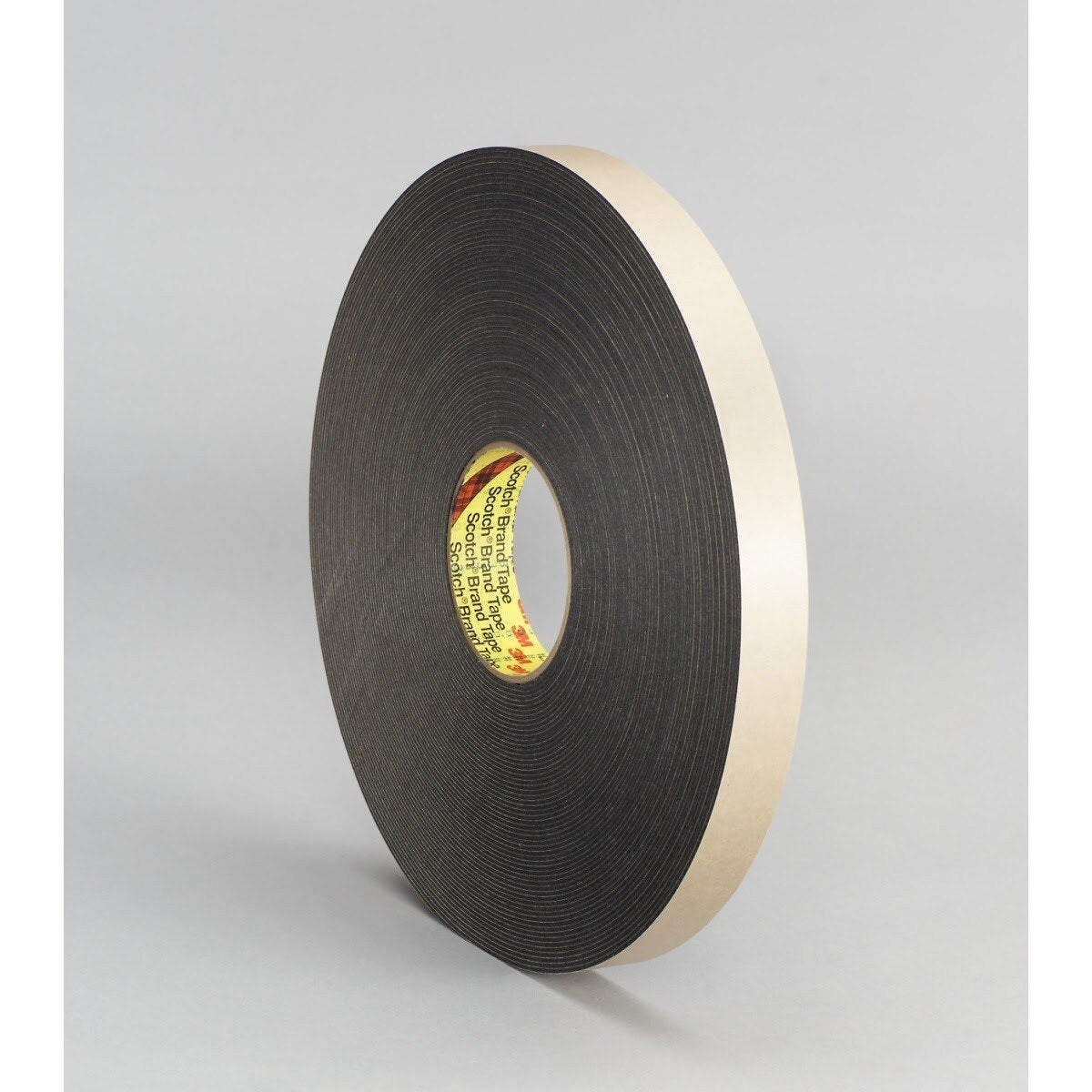 3M 4496B Double Coated Polyethylene Foam Tape, Black, 1/2 in x 36 yd, 62 mil (7000123705) (18 Pack)