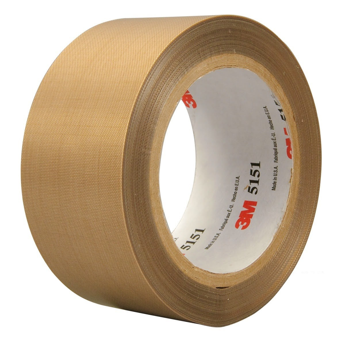 3M 5151 General Purpose PTFE Glass Cloth Tape, Light Brown, 3/4 in x 36 yd, 5.3 mil (7000123940) (48 Pack)