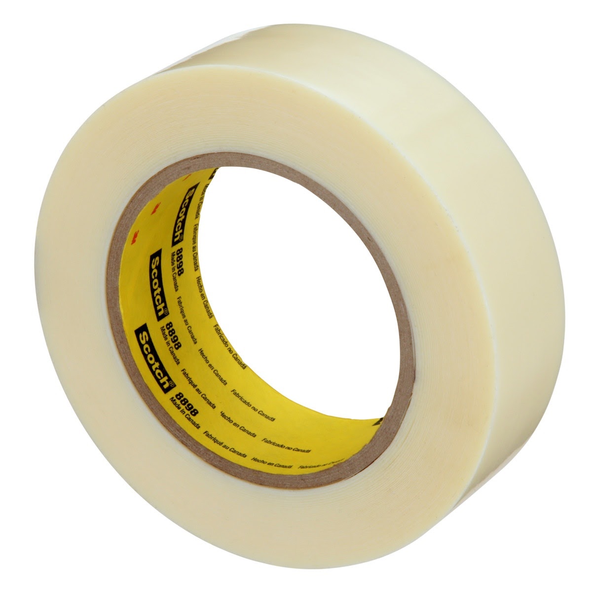 3M 8898 Scotch Strapping Tape, Ivory, 36 mm x 55 m, 4.6 mil (7000123957) (24 Pack) - 3