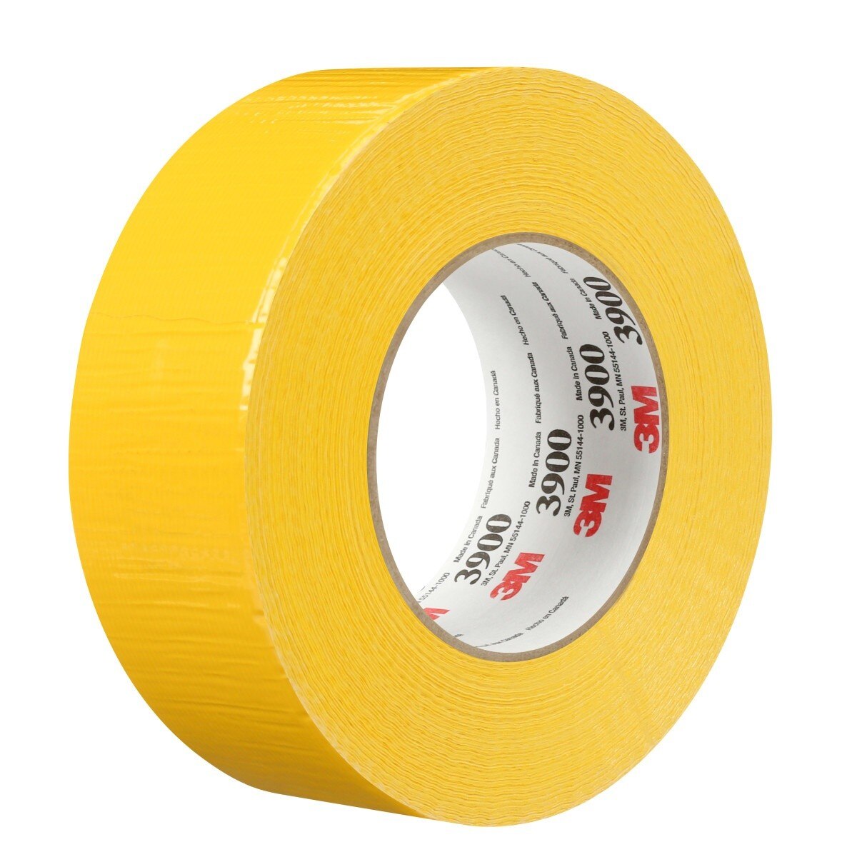 3M 3900 Multi-Purpose Duct Tape, Rubber Adhesive, Water Resistant, Yellow, 48 mm x 54.8 m, 7.6 mil (7000124007) (24 Pack)