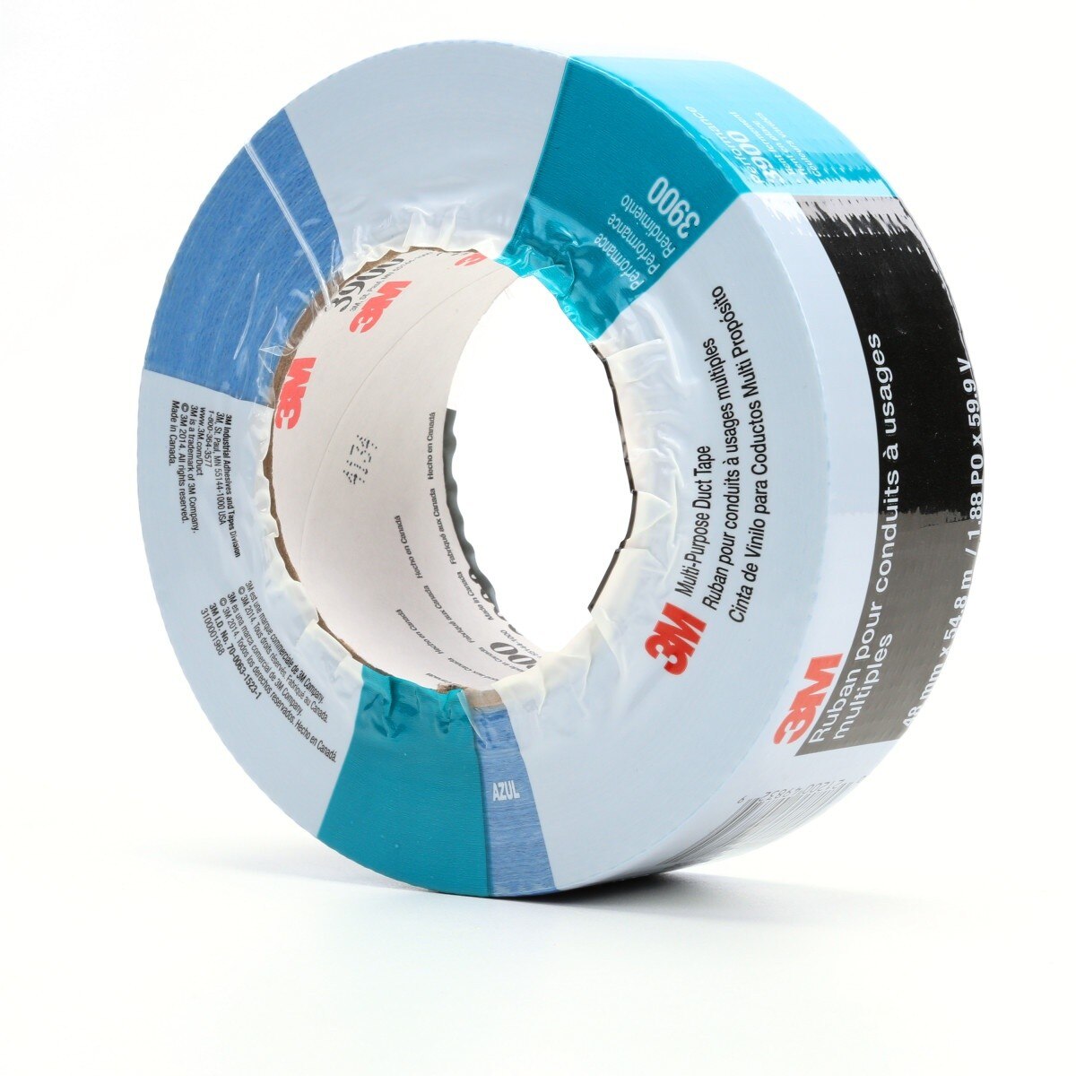 3M 3900 Multi-Purpose Duct Tape, Blue, Rubber Adhesive, Water Resistant, 48 mm x 54.8 m, 7.6 mil (7000124009) (24 Pack) - 5