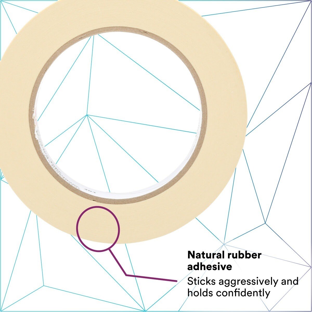 3M 203 General Purpose Masking Tape, Beige, 48 mm x 55 m, 4.7 mil (7000124209) (24 Pack) - 4
